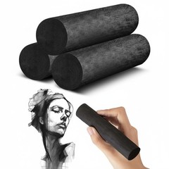 5 PCS Jumbo Willow Charcoal Sticks 0.790.94 Inch Black Artist Drawing Sketch