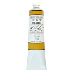 M. Graham Artist Oil Paint Yellow Ochre 5oz Tube Kitchen