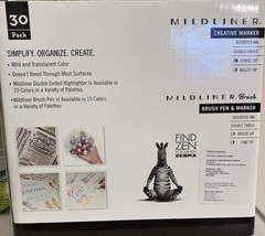 Zebra Mildliner Double-Ended Creative Markers 30-Pack **Brand New**