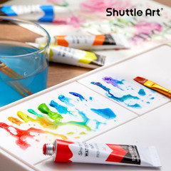 Watercolor Paint Set, 15 Colors Watercolor Paint in Tubes (12ml Each) with 3 Bru
