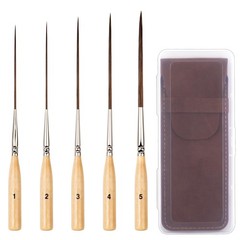 Long Liner Brushes 5 PCS Ox Ear Hair Detail Paint Brush Set Pinstriping Tool