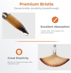 30Pcs Paint Brush Set, Professional Paintbrushes with Paint Spatula and Cloth Ro