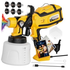 1000W Paint Sprayer for House Painting – 47oz Yellow – 1000W Paint Sprayers