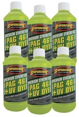 PAG Oil 46 Viscosity with UV Dye – 8oz Bottles, 6-Pack, Supercooling Solution
