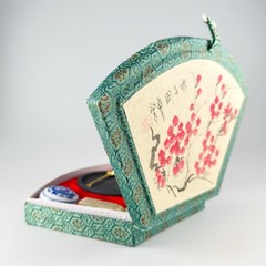 NEW Chinese 5 Brush Art & Calligraphy Set Rest Seal Pots Mixing Stone Paper Box