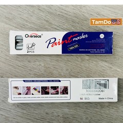 (12 Boxes, 24 Ea) Overseas PMA-520 Permanent Oil-Based Paint Markers SILVER