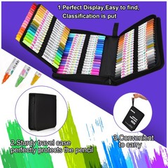 KEMYR 72 Colors Acrylic Paint Pens, Dual 1 Count (Pack of 72), E- 72Colors