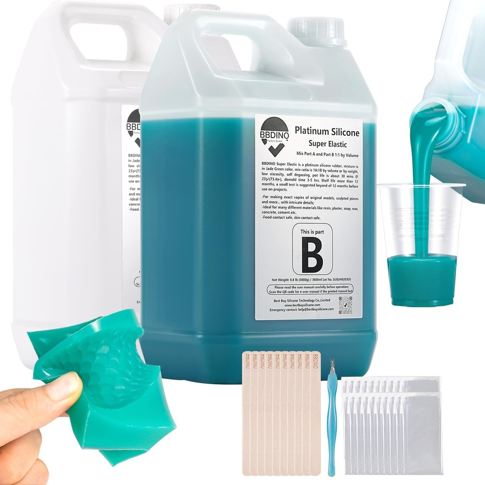 Cast Perfect Molds Every Time – 2 Gallon Silicone Kit Jade Green