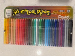 New Vintage PENTEL 36 Color Pens Fine Point Marker Set Original S360R-36 Taiwan