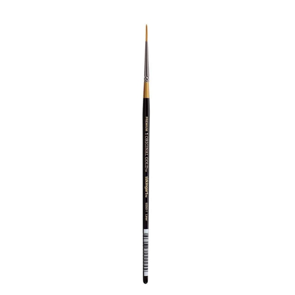 KingArt 9350 Series Premium Artist Brush, Golden Taklon Liner, Size 1