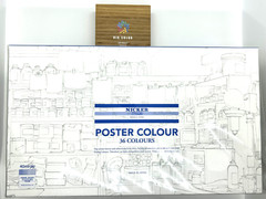 NICKER Watercolor Paint Poster Color 40ml 36 Colors Set PC40ML36N Art