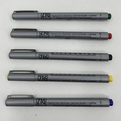 ZIG Memory System Millennium .25 mm Line Markers Set of 5 Different Colors