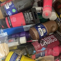 Large Box Paint Acrylic All Colors Value Over New Used