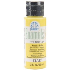 Enamel Glass & Ceramic Paint in Assorted 2 Fl Oz (Pack of 1) Yellow Light
