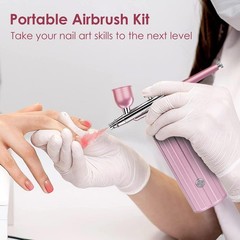 Airbrush Kit-Cordless Airbrush Compressor, Auto Handheld Airbrush Gun, Rechar…