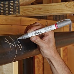 Versatile Oil-Based Paint Marker, Medium Point, Metallic Silver for All Surfaces