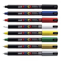 Uni-Ball Uniball POSCA PC-1MR Ultra Fine Marker 1 Count (Pack of 8), Assorted