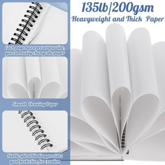 135lb/200gsm Marker Paper Pad, 8.3×8.9in Double Sided Bleedproof Sketch Pad, …