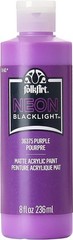 FolkArt Neon Acrylic Craft Paint, Purple 8 fl oz 8 Fl Oz (Pack of 1),