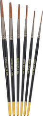 Set of 6 Lettering Quill Brushes for Sign Painting, Sizes XL, LG, MED, SM, XSM,