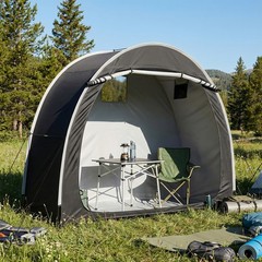 6.8×2.6FT Black Arc Bicycle Storage Shed 210D PU Silver Coated Oxford Cloth Bike