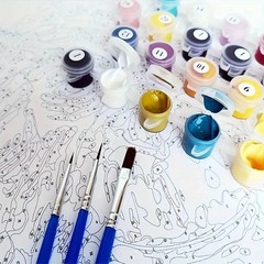 GEMFAMILY Paint by Numbers Kit for Adults-DIY Flowers Number HL6657