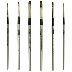 AS-65 Russian Pure Sable Shader and Angle Mix Brush Set 6 pcs