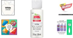 High-Quality 2 Oz White Acrylic Paint – Safe, Water-Based for Interior Projects