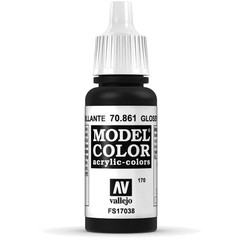 17ml Glossy Black Paint – Water-Based, Waterproof for Models & Miniatures