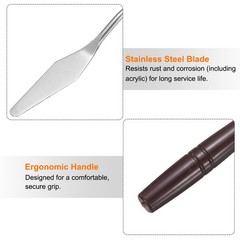 8pcs Painting Palette Knife 7.09″ Pointed Stainless Steel Blade Red