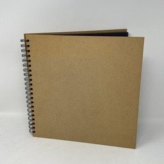 Enviro Artway Co UK Spiral Bound Black Card Stock Lg 11” X 11” Sketchbk 35 pp