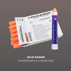 Sakura Solidified Paint Solid Marker (Box of 12), Fluorescent Orange, XSC-305