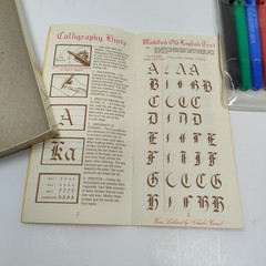 Sanford’s Calligraphic Gift Set 5 Pens Assorted Colors with Instruction Booklet