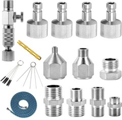 16 Pcs Airbrush Adapter Set Includes 12 Pcs Airbrush Adapter Kit Fitting Quic…
