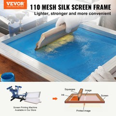 VEVOR Screen Printing Kit Silk Screen Printing Frames 6×10/8×12/10×14 110 Mesh