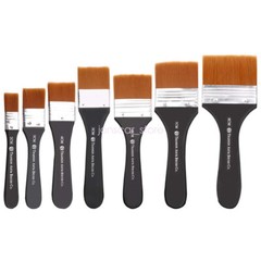 7pcs Kit 2-8cm Nylon Hair Craft Art Oil Acrylic Water Powder Painting Brushes