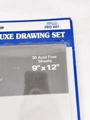 NOS Vintage Pro Art No. 3075 Deluxe Drawing Kit Set Pencil Paper Pad Smudge