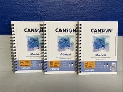 Canson Artist Series Montval Watercolor Paper 5.5″ X 8.5″ 20 Sheets Lot Of 3 New