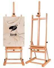 Large H-Frame Art Easel for Painting, Hold Canvas up to 49’’, Natural