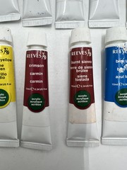 Reeves Acrylic Paint 10ml Lot of 18 Tubes, Unused