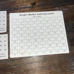Acrylic Marker Coloring Card with Stickers