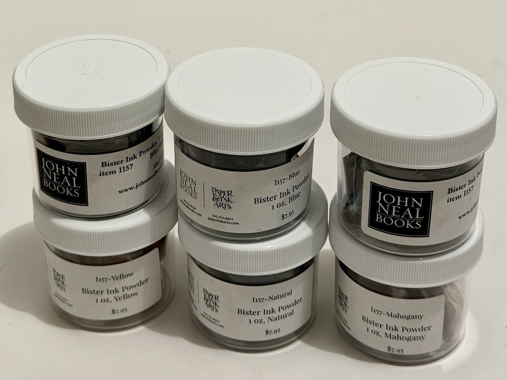 Lot of 6 John Neal Books Bister Ink Powder 1.oz