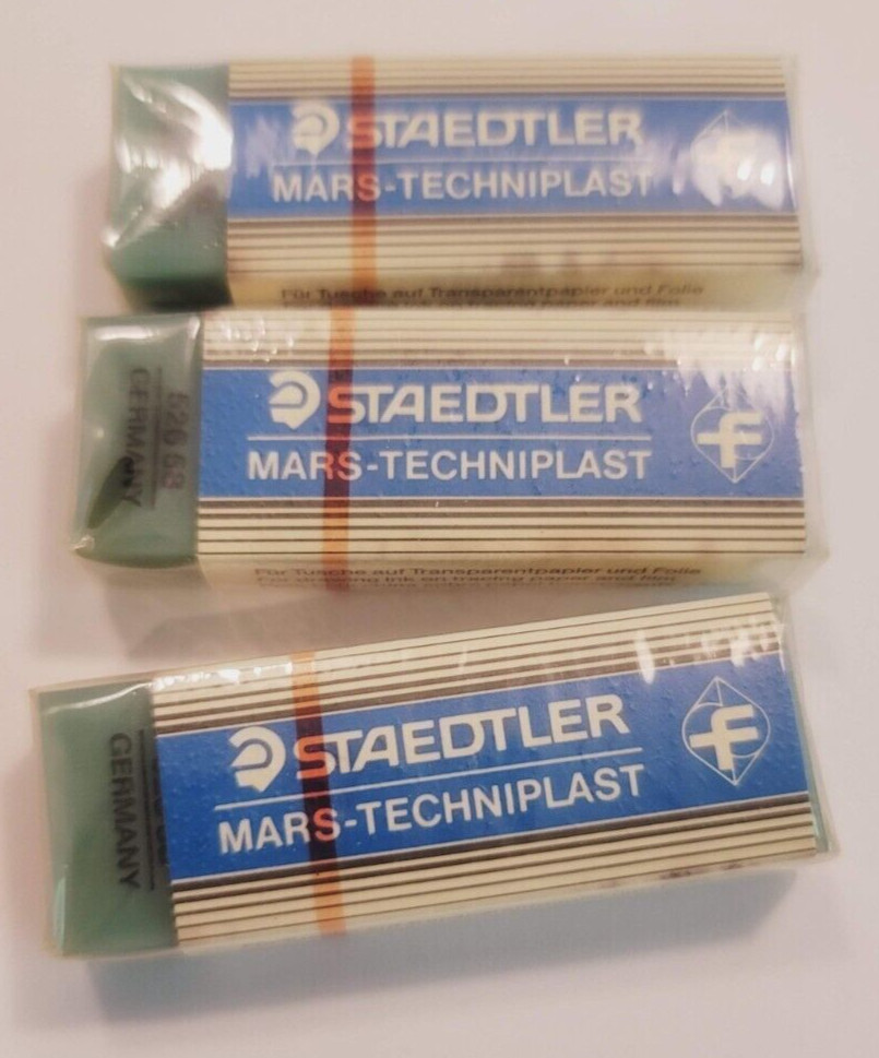 Staedler Mars-Techniplast 526 58 eraser Made in Germany 3 Pack