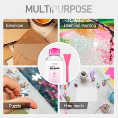 Child-Safe Diamond Painting Sealer, 125ml Waterproof Adhesive with Applicator