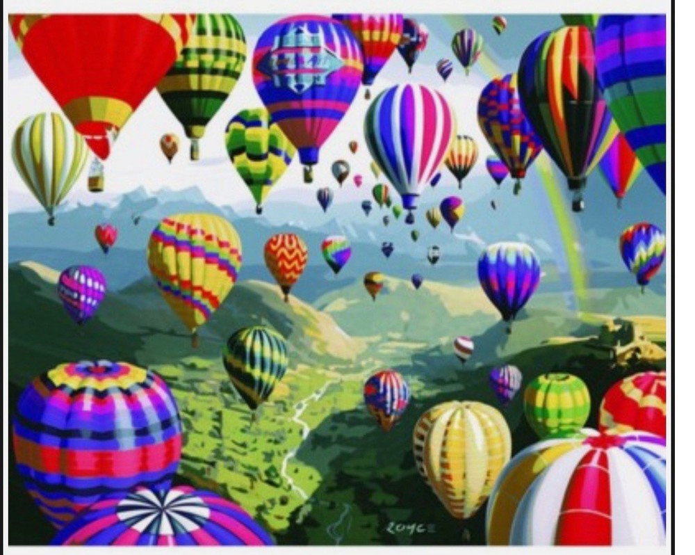 Paint kit Hot Air Balloon Festival 16”x20” Inches Canvas