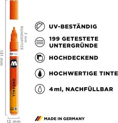 Molotow ONE4ALL Acrylic Paint Marker Set 10 Colors Refillable High Opacity