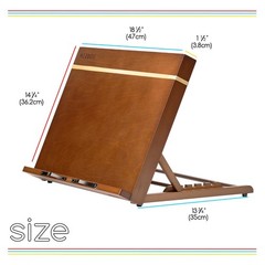 MEEDEN PRO A3 Tabletop Easel with Page Clips, 2 in 1 Versatile Drawing Brown