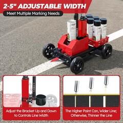 Parking Lot Striping Machine, 3-IN-1 Straight &Freehand Curve &Circle