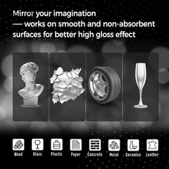 3Pcs Chrome Paint Markers, Silver Permanent Mirror Liquid Chrome Pens for Plasti