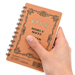Life Noble Note Plain Mini Ring Notebook: 3 in. x 5 in. Brown Cover, Blank Pages